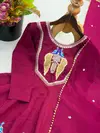 Nsr 916 Roman Silk Kurti With Plazzo Dupatta Collections